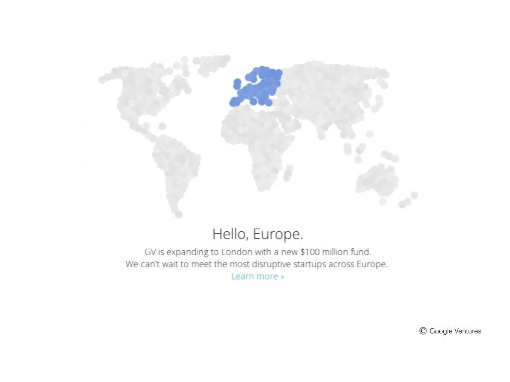 L’Europe et ses Startups poussent Google Ventures à venir investir