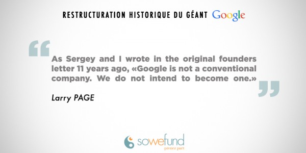 Google : une restructuration historique favorable à l’innovation